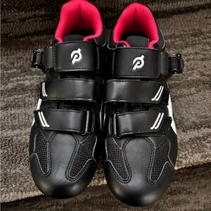 Peloton Black and Pink Women's Cycling Sneakers